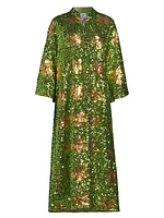 Floral Sequined Midi Caftan