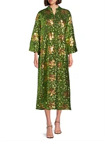 Floral Sequined Midi Caftan