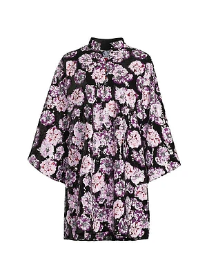 Floral Sequined Mini Caftan