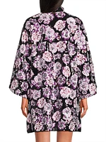 Floral Sequined Mini Caftan