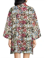 Floral Sequined Mini Kaftan