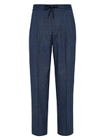 Cotton Chevron Flannel Leisure Fit Trousers