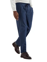 Cotton Chevron Flannel Leisure Fit Trousers