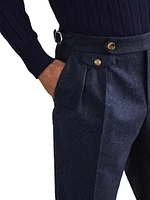 Virgin Wool Flannel Tailor Fit Trousers