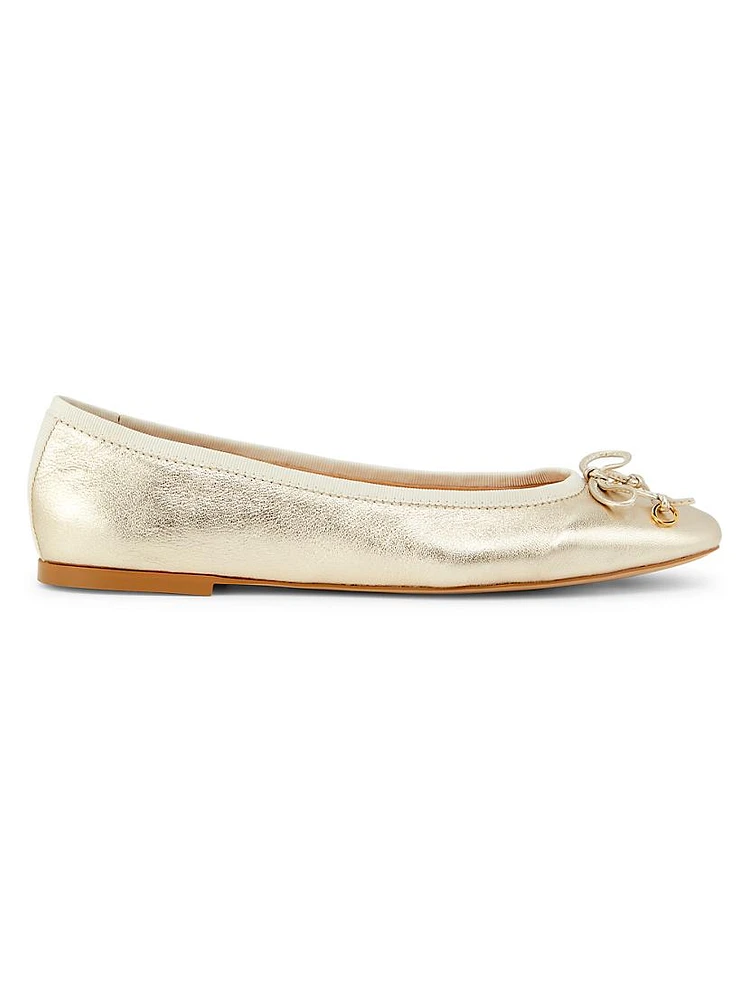 Lou Bow-Embellished Ballet Flats