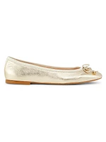 Lou Bow-Embellished Ballet Flats