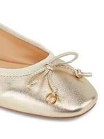 Lou Bow-Embellished Ballet Flats