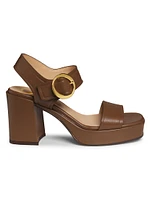 Brianne 90MM Leather Platform Sandals