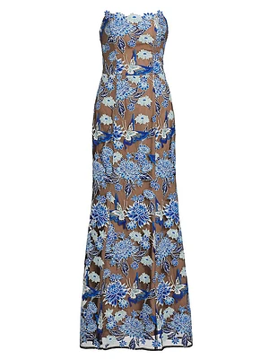Renee Floral Embroidered Maxi Dress