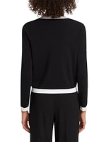 Estefania Contrast-Trim Cardigan