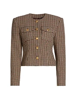 Jerry Houndstooth Wool-Blend Jacket