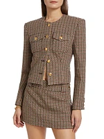 Jerry Houndstooth Wool-Blend Jacket