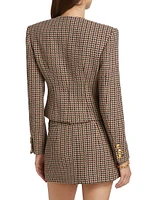 Jerry Houndstooth Wool-Blend Jacket