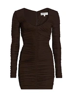 Julisa Ruched Long-Sleeve Minidress