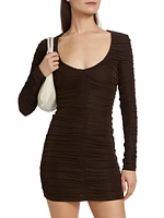 Julisa Ruched Long-Sleeve Minidress