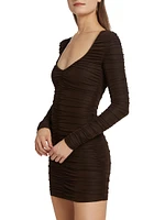 Julisa Ruched Long-Sleeve Minidress