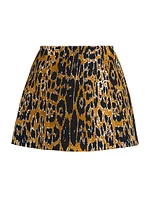 Leopard Jacquard Miniskirt