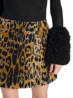 Leopard Jacquard Miniskirt