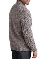 Virgin Wool and Cashmere Cable Knit Cardigan