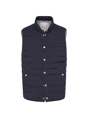 Water Resistant Matte Nylon Lightweight Down Vest