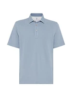 Cotton Pique Collar Polo Shirt