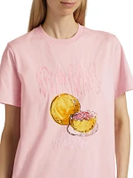 Grapefruit-Print Cotton T-Shirt