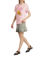 Grapefruit-Print Cotton T-Shirt