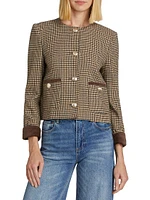 Accordo Plaid Cropped Jacket