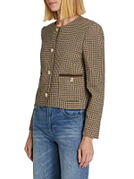 Accordo Plaid Cropped Jacket