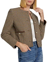 Accordo Plaid Cropped Jacket