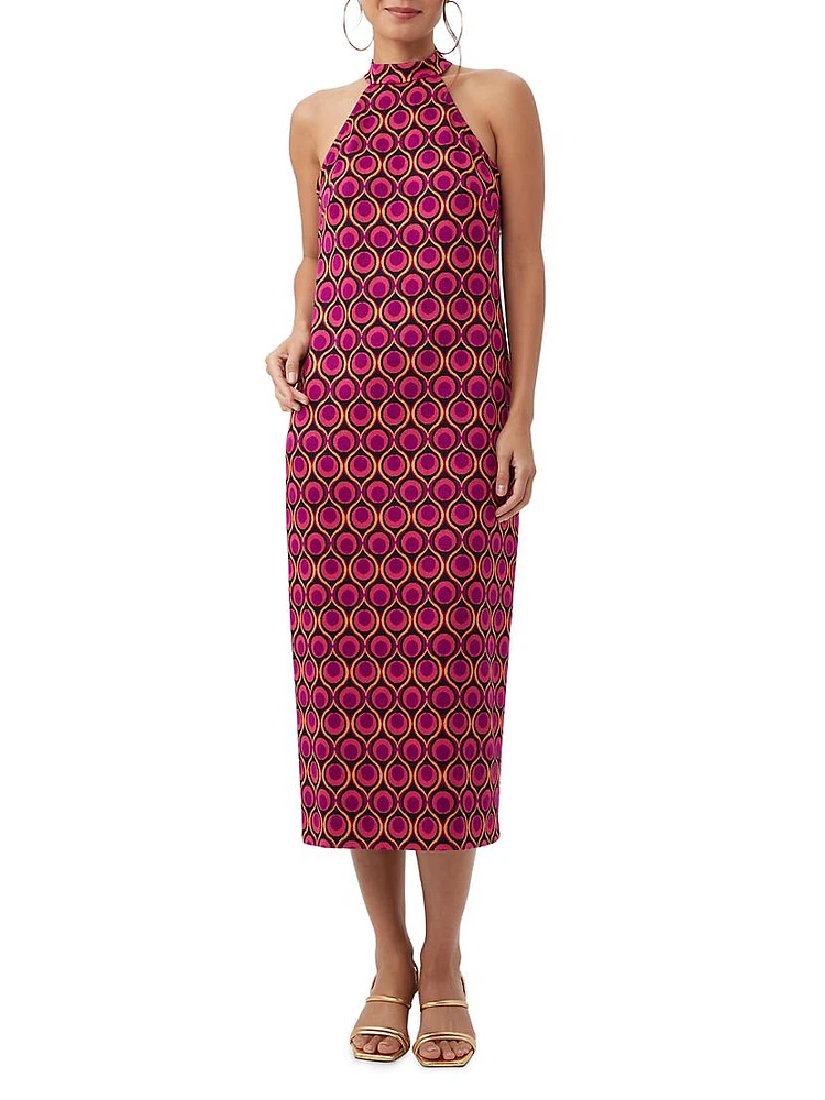 Giri Graphic Halter Midi-Dress