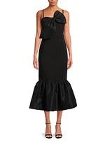 Patti Bow Flounce Midi-Dress