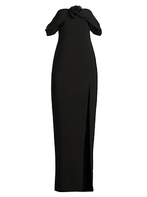 Toula Off-the-Shoulder Column Gown