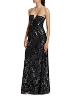 Rodgers Metallic Floral Gown