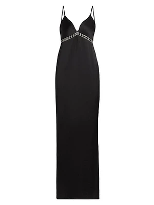 Mosby Crystal-Trimmed Gown