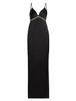 Mosby Crystal-Trimmed Gown