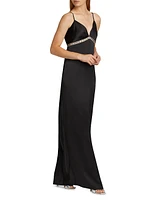 Mosby Crystal-Trimmed Gown