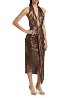 Mayberry Shimmer Halter Dress