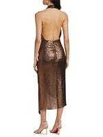 Mayberry Shimmer Halter Dress