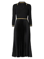 Jodie Pleated Midi-Dress