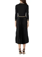 Jodie Pleated Midi-Dress