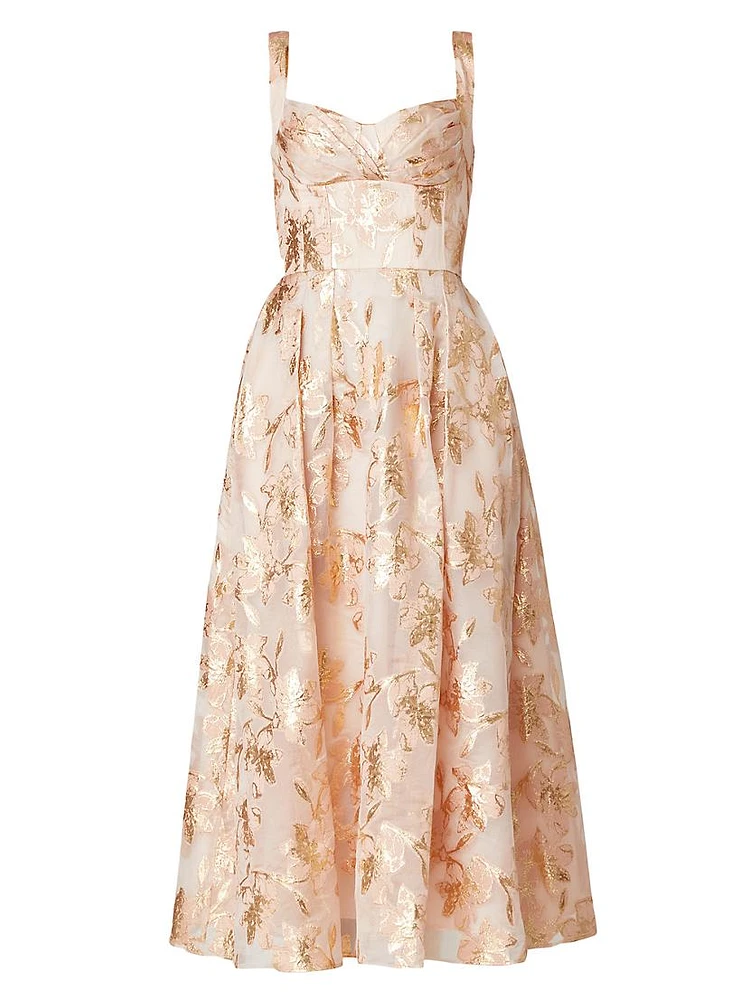 Ophelia Organza Tea-Length Dress