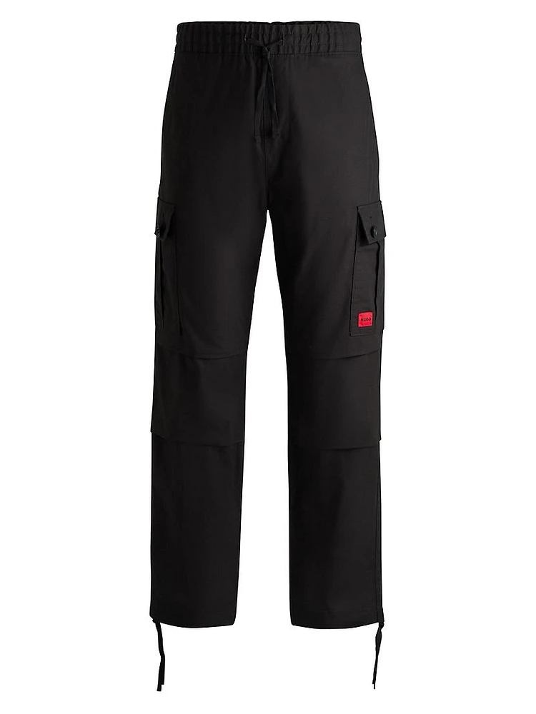 Regular-Fit Cargo Trousers Ripstop Cotton