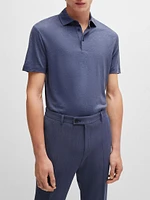 Slim-Fit Polo Shirt with Striped Collar