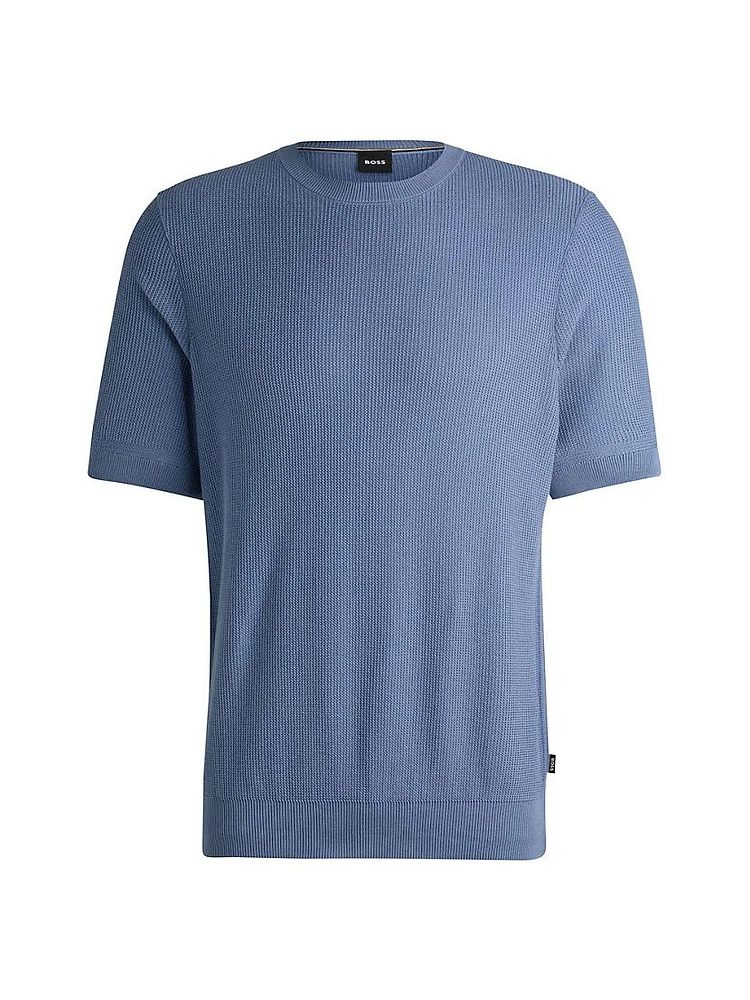 Regular-Fit Sweater with Short Sleeves