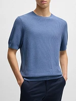 Regular-Fit Sweater with Short Sleeves