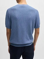 Regular-Fit Sweater with Short Sleeves