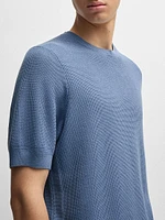 Regular-Fit Sweater with Short Sleeves