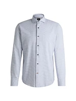 Casual-Fit Shirt in Structured Cotton