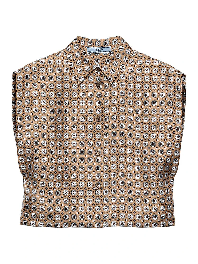 Printed Twill Silk Shirt